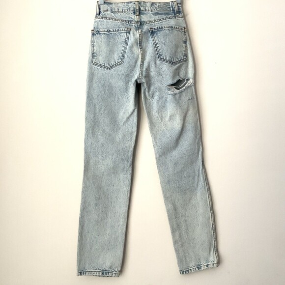 Revice Jeans Butt Cut Distressed Button Fly Straight Leg Blue 24 - Picture 4 of 13
